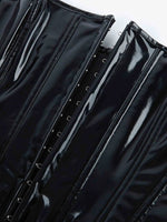 New European and American leather breasted glossy leather court corset waist corset