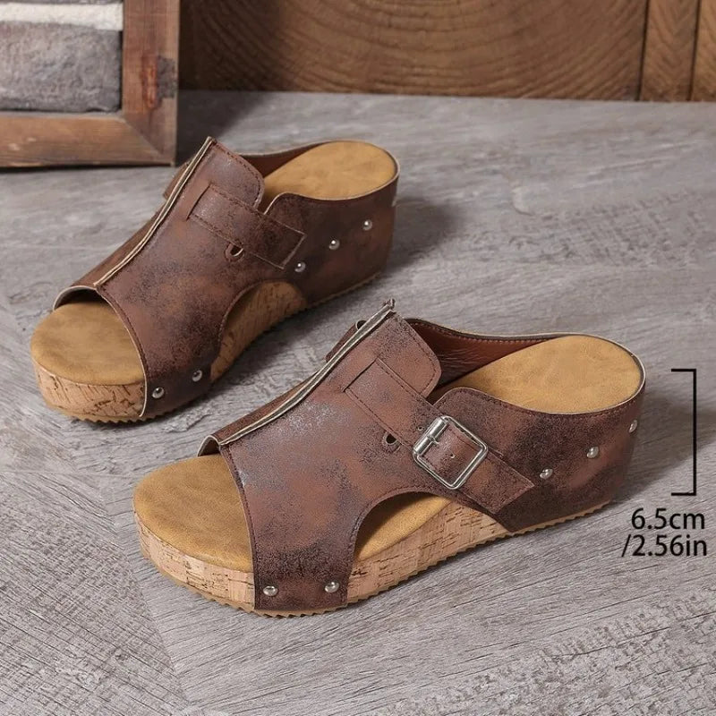 Women Comfortable Platform Sandals Open Toe Wedge Sandals Summer Lightweight New Slippers Fashion Casual Designer Women Shoes