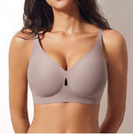 Women's Small Teardrop Smooth Wire-free Bra 3/4 Cup Thin Mold Jelly-like Bra Comfortable and Breathable Underwear Plus