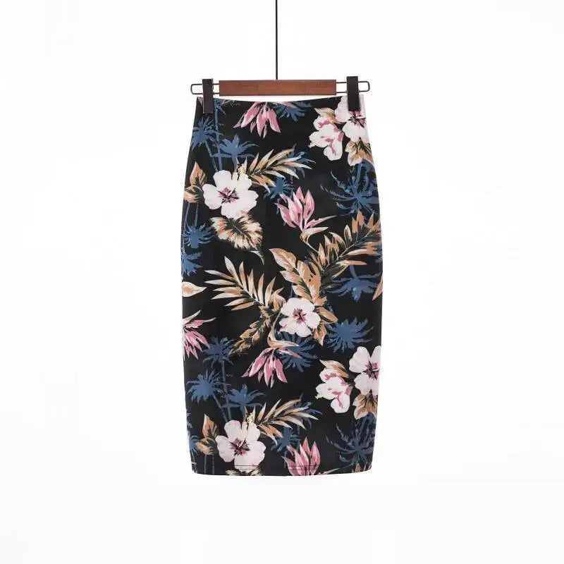 Spring Summer Women Y2K High Waist Midi Pencil Chiffon Skirts Slim Bodycon Vintage Hip Raise Korean Fashion Clothes UOV5