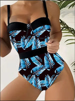 Print Push Up Swimsuit One Piece Swimwear Women High Waisted Swimming Suit Brazilian Monokini Bodysuit Beach Wear Bathing Suit