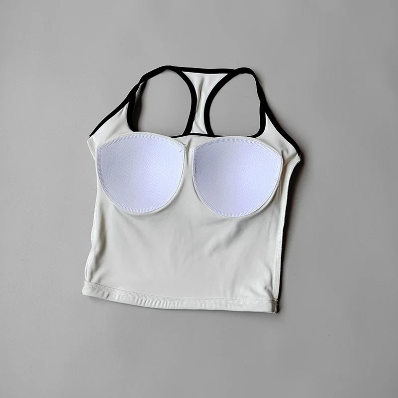 Women's Pilates Tank Top Push-Up Sports Bra Hollow Breathable Fitness Bras Gym Yoga Vest Sexy Running Tops Sportswear