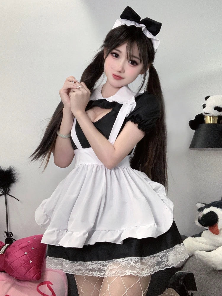 Halloween Latex Nun Costumes Women Sexy Black Leather Bodysuit with Headwear Nun Cosplay Dress Outfits Carnival Party Clothes