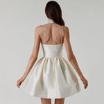 Party Dresses For Women Diamond Spaghetti Strap Solid Color Low Cut Sexy Mini Evening Dress Fashion Elegant Banquet Chic Vestido