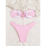 Sequins Shiny Bling Bandeau Bikini Female Swimsuit Women Swimwear Two-pieces Bikini set Brazilian Bather Bathing Suit Swim K7311