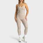 2Pcs Women Leopard Print Yoga Outfit Adjustable Strap Camisole Top High Waist Stretch Leggings Sports Pilates Workout Suit