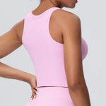 Women's Yoga Vest Shockproof Fixed Cup Beauty Back Yoga Top Outdoor Sports Running Fitness Vest