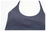 New Yoga Sets Women Summer Seamless Thread Hanging Neck Sports Vest Exercise Fitness Suit High Waist Wide Leg Pants Tracksuit