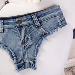 Summer Low Waist Hot Girl Slim Fit Plus Size Stretch Jeans Women's Denim Shorts For Beach Spa & Hot Springs Water Sports G5WM
