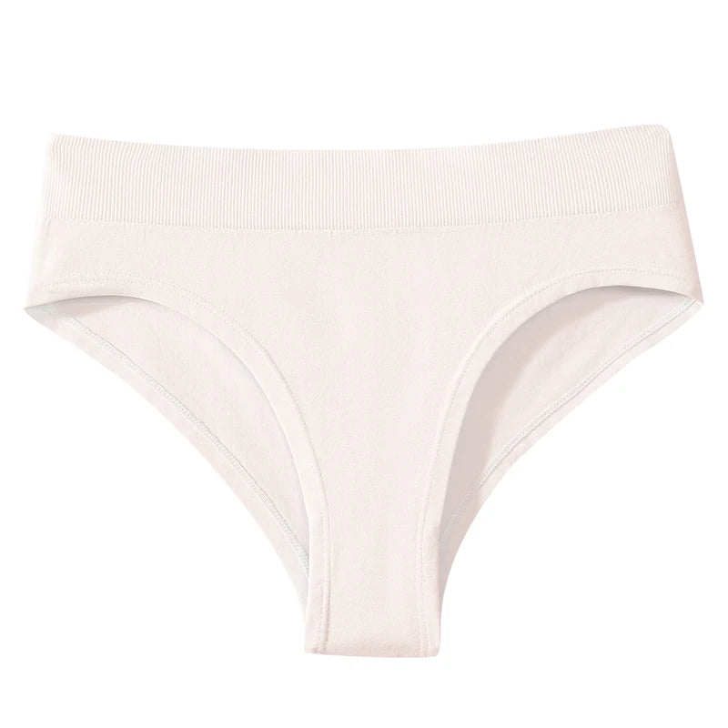 1Pc High Rise Panties Briefs Female Underpants Solid Color Women Seamless Underwear Sexy Lingerie Comfort Sport Intimates S-XXXL
