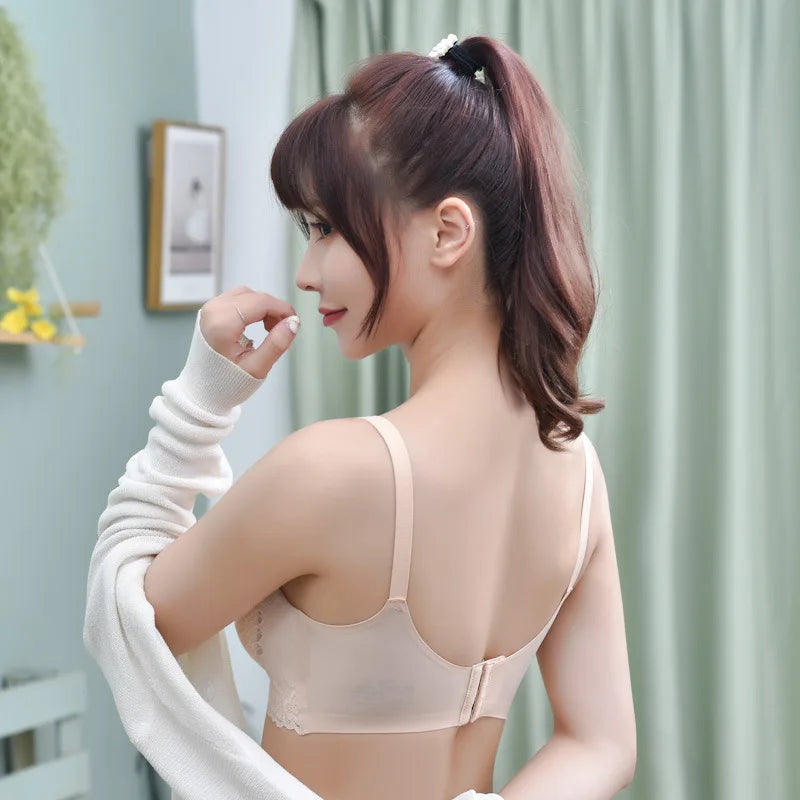 Comfortable Latex 4.0 Bra Seamless Women's Underwear Adjustable Push Up Brassiere Removable breast pads Gathers Bralette