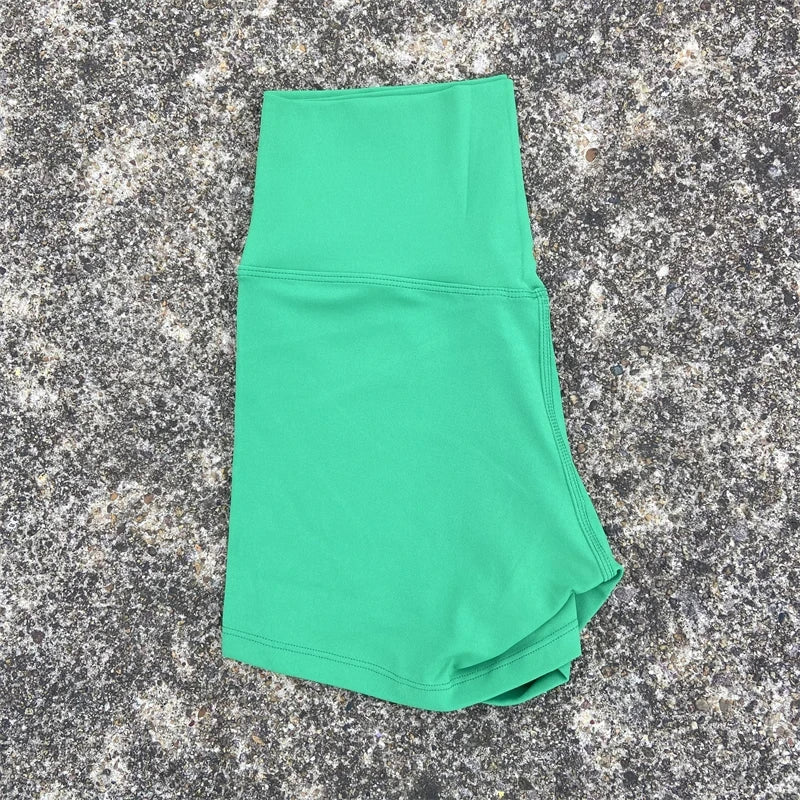 Solid Color High Waist Yoga Short Leg Women Fitness Sport ShortBike Soft Squatting Proof Comprehensive Training Jog Athletic