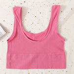 Seamless Bras For Women Streetwear Rib Sports Tank Top Sexy Lingerie No Pads Crop Top Female Fitness Underwear