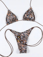 Sexy Triangle Mini Bikini Sets Micro Thongs Swimsuit Women Bathing Suit Biquini Bandage Beachwear Print Swimwear Thong Bikini