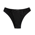 Sexy Fashion Women's Mid-Waist Triangle Panties Bowknot Lingerie Underpants Thin Breathable Briefs Soft Comfortable Underwear