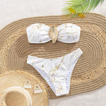 Seashell Bandeau Bikini 2025 Sexy Women Swimsuits Female Swimwear Thong Bikini Set Brazilian Biquini Swimming Suit Beachwear