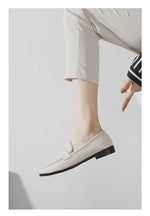 Retro British Style Women Leather Shoes Autumn Flat Casual Loafers Fashion Slip on Round Toe Office Work Shoes Zapatillas Mujer