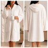 Women Autumn Winter Zip Up Hooded Plush Bathrobe Thick Warm Long Sleeve Loose Plus Size Casual Home Sleepwear Loungewear