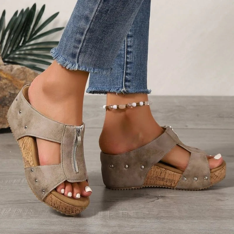 Women Sandals New Summer Roman Open Toe Platform Shoes Women Retro Peep Toe Wedges Shoes Women Casual Design Sandals