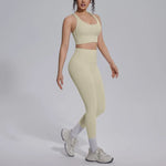 Women's Yoga Set Sports Fitness Running Beautiful Back Slim Fit Bra Hip-lifting High Waist Pants Workout Training Gym Suits