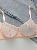 Women's Sexy Embroidered Lace Underwear With Steel Rims Push Up Breathable And Comfortable Close Fitting Underwear Set YS2864