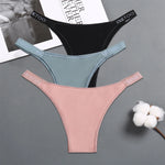 3Pcs/Set Cotton Panties Women Letter Belt Lace Sexy Briefs Seamless Low Rise Underwear Ladies M-XL Underwear Girls Lingerie New