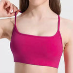 Women's Sexy Cross Backless Yoga Sports Bra Quick Drying Skin Friendly Nude Fitness Bra for Active Wear
