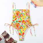 2026 Floral String One Piece Swimsuit Backless Sexy Swimwear Women Bathing Suit Female Swimming Summer Beachwear Bodysuit