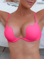Deep V Bra Low Cut Sexy Push Up Bralettes for Women Padded Comfy Smoothing Underwire Lifting Bras gathered Thick Bralette