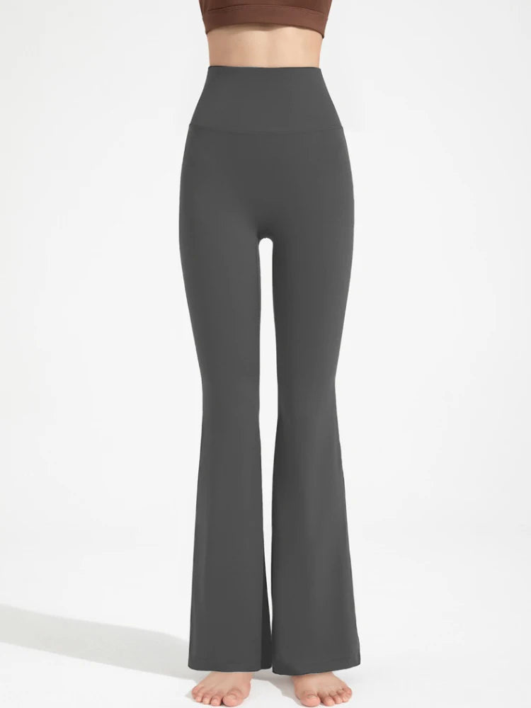 High Waist Buttock Lifting Flared Sports Fitness Yoga Wide Leg Pants