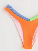 ZTVitality Contrast Binding Triangle Women's Swimsuit High Cut Sexy Bikini 2022 New Arrival Biquini Padded Bra Push Up Swimwear