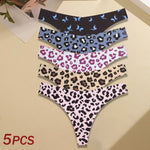 5Pcs Women G-string Seamless Sweet Fruit Thongs Low-waist Panties Ladies Soft Cute Thongs Female S-XL T-Back Panties Underwear
