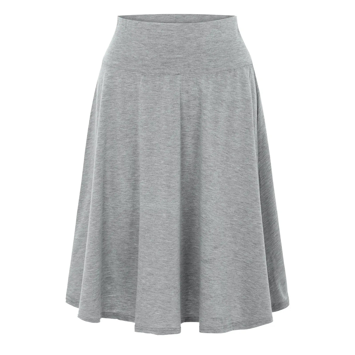 Women's Solid Color Casual High Waist Elastic Midi Skirts Spring Summer All Match Korean Ruffle Short Skirt Office Lady Faldas