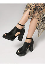 Summer Sandals Women Platform Gladiator Flip Flops High Heels Peep Toe Nude Black Ladies Dance Party Wedding Shoes Large Size
