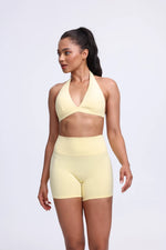 DIAS FIT JOY -Neck Hanging Neck Naked Feeling Yoga Bra for Running Fitness Cycling - Breathable Comfortable Sports Bra for Women