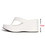 2026 Brand New Flip Flops Sandal Summer Black Platform Sandals Women Outdoor Slipper Wedges Slides 10cm High Heels Shoes Mules
