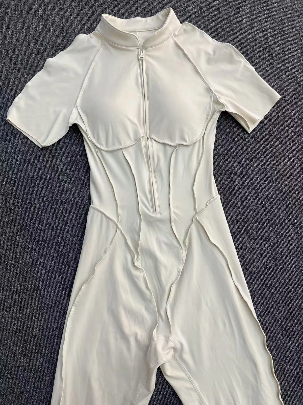 With Zipper Hollow Back Yoga Jumpsuit Sportswear Women Gym Clothes Running Fitness Yoga Backless Bodysuit