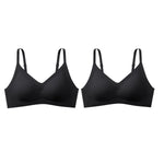2Pcs/Set Seamless Bras For Women Wire Free Push Up Underwear Sexy Lingerie Invisible Bra Top Removable Pads Female Intimate