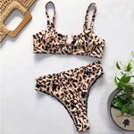 Snakeskin Female Swimsuit High Waist Bikini Women Swimwear Two-pieces Bikini Set Hollow Out Bather Bathing Suit Swim Beachwear