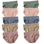 10Pcs/Set Seamless Panties Women Low Rise Panties Sports Briefs Underwear Comfort Underpants Female Sexy Lingerie