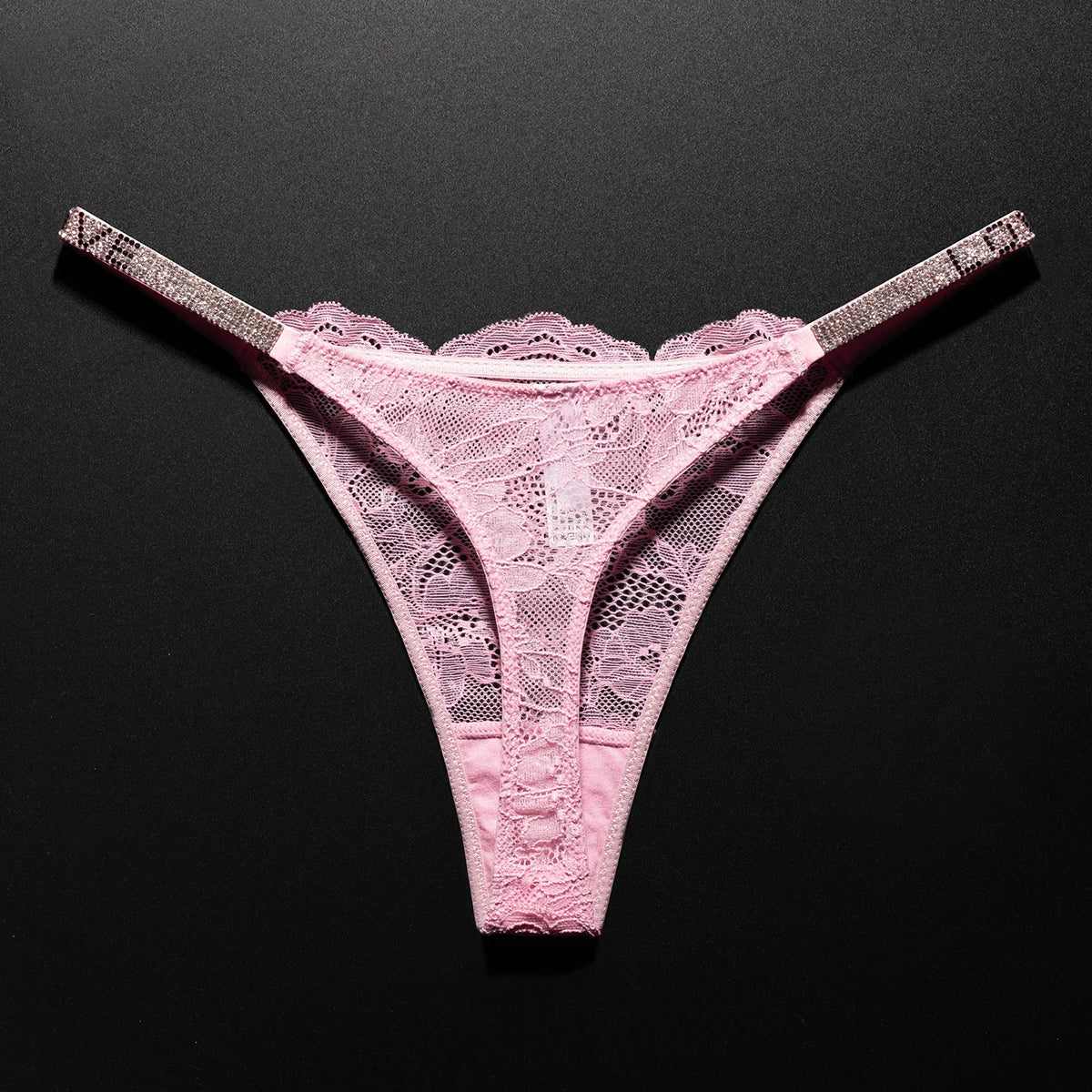Lace Sexy Girls Women Panties Seamless Underwear Rhinestone G String Letter Transparent Thong For Female Low Rise Ladies Briefs