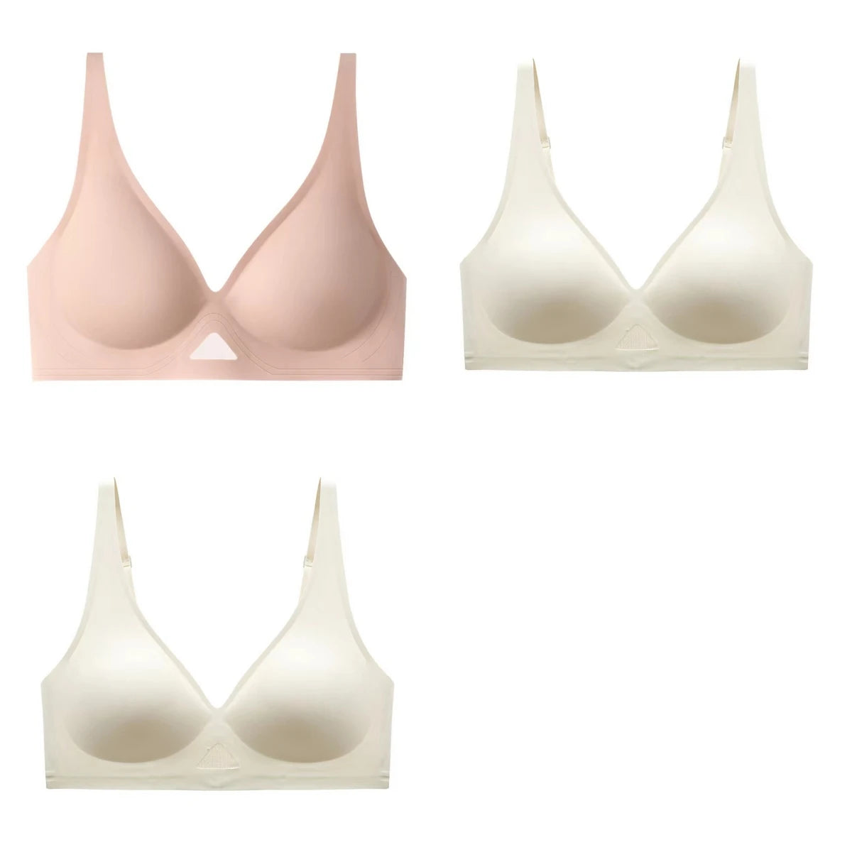 3pcs/Lot Seamless Bras for Women Push Up Brasiere Deep V Bralette Comfort Nonwire Underwear Female Invisible Bra Sexy Lingerie