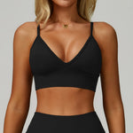 Breathable Sports Bra Fitness Top Women Yoga Bra Shockproof Crop Top Push Up Adjustable Shoulder Strap Sport Bra Gym Workout Top