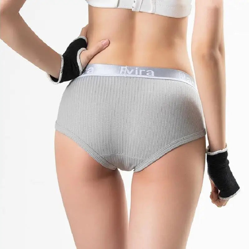 Stripe Cotton Womens Panties Alphabet Printed Elastic waistband Lady Underpants Sexy Wrap Buttocks Knickers Cotton Crotch Briefs