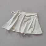 Women's sports yoga short skirt, badminton tennis skirt pants with inner pockets and side slit straps