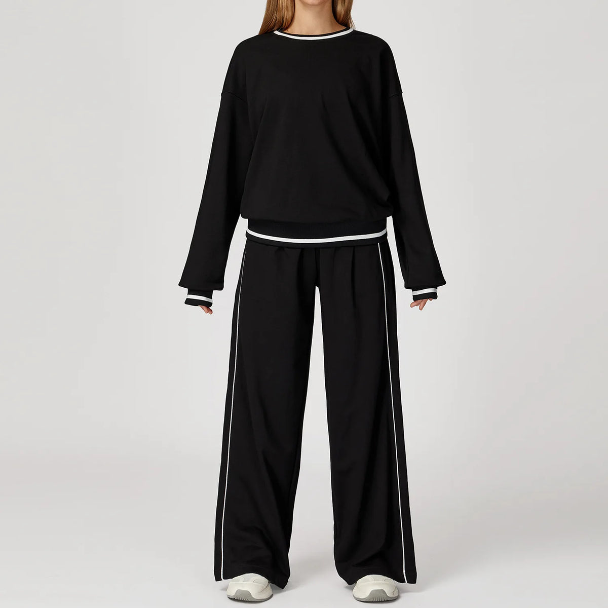 Women's Seamless Yoga Set Long-sleeved Top Pants Tracksuit Running Fitness Sports Set High Waist Slim-fitting Suit
