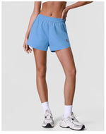 Breathable Yoga Tennis Shorts Women Anti Glare Belt Lined Sports Pants Outwear Quick Drying Training Running Fitness Shorts