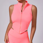 No Padded Sports Top Women Gym Vest 2025 Zipper Fitness T-shirts Woman Compressed Shirt Yoga Clothing Sportswear