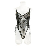 Bikini Fashion Sexy Butterfly Embroidery Slim-Fit Sexy All-Match Jumpsuit for Women