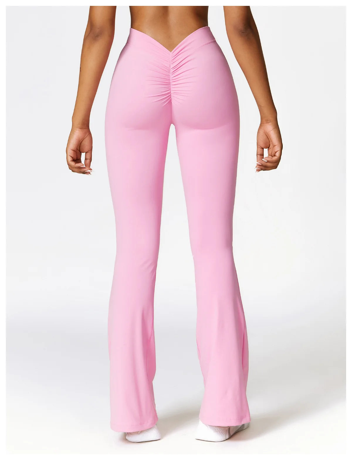 Sexy Sports Leggings Women V Back Scrunch Flares Leggings High Waist Yoga Flares Pants Push Up Gym Leggings Women Yoga Clothes